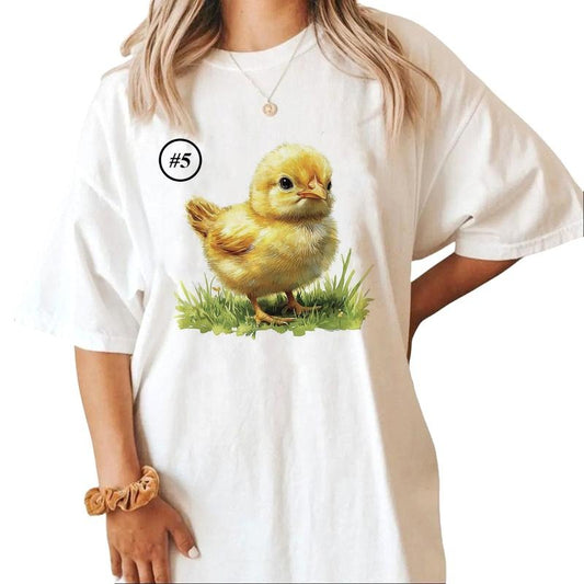 Chicken Cute Watercolor Unisex T-shirt Sweatshirt Hoodie Design all Little Chicken Sweet Farm Animal 1