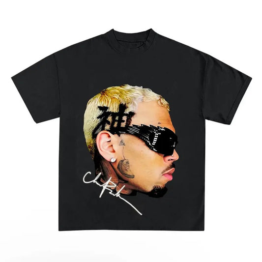 ChriSs Browwn Big Face Tee Iconic Music Statement