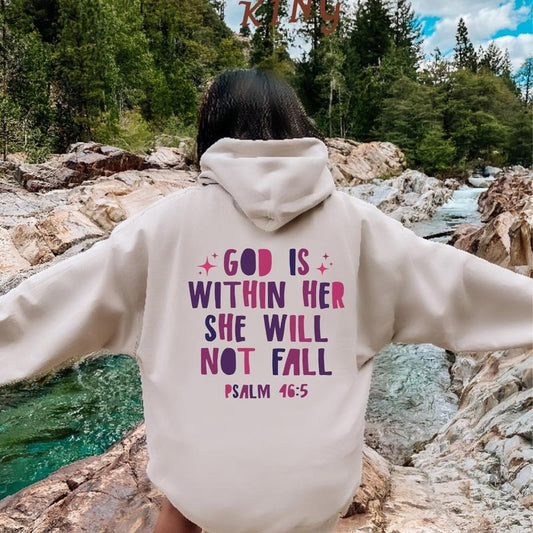 Christian Clothing Bible Verse Hoodie God Is Within Her Sweatshirt Women Christian Gift Religious Tshirtchristian Tshirt Trendy Hoodie  T-shirt, sweater and Hoodie