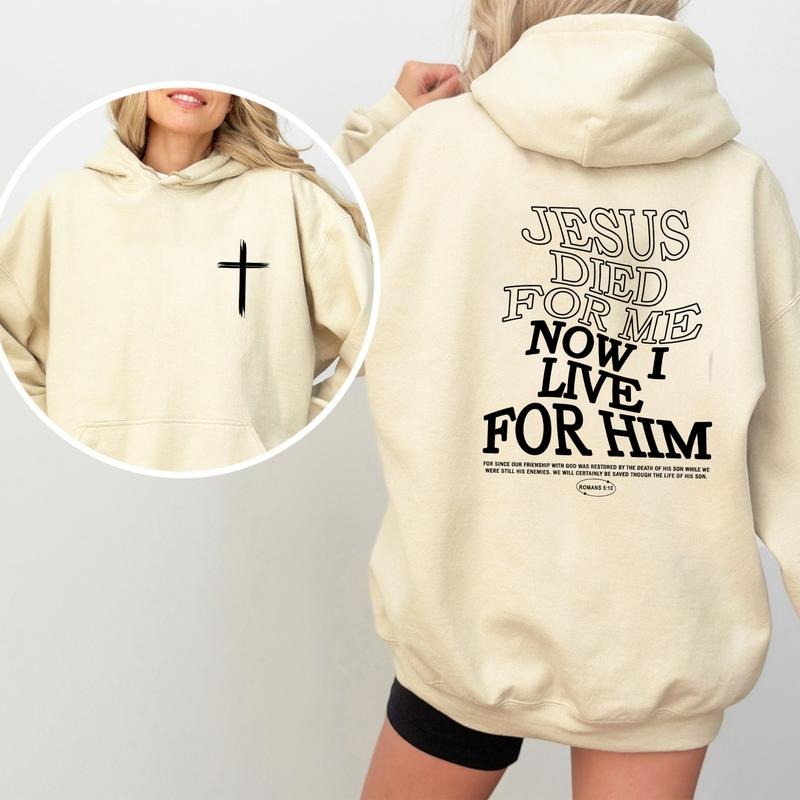 Christian Cross Hoodie for Men, Faith Over Fear Graphic Pullover, Jesus-Inspired Menswear, Gift for Believers and Spiritual Friends, Heavyweight Cotton Hoodie, Gift For Him, For Her