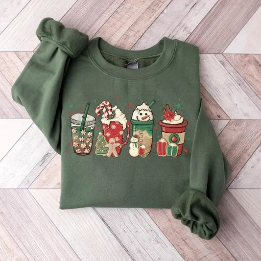 Christmas Coffee Sweatshirt, Christmas Sweatshirt, Coffee Lover Christmas Gift, Holiday Sweater, Womens Holiday Shirt, Cute Christmas Sweatshirt, Christmas Gift, Winter Shirt