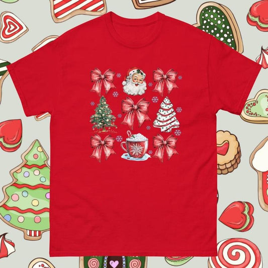 Christmas Coquette Graphic Gildan Christmas Tshirt - Gildanshirt Comfort Colors Shirt Unisex Apparel Relaxed Fit Printed In The USA Clothing Womenswear Casual Comfort Cotton Top Athletic Boho Chic