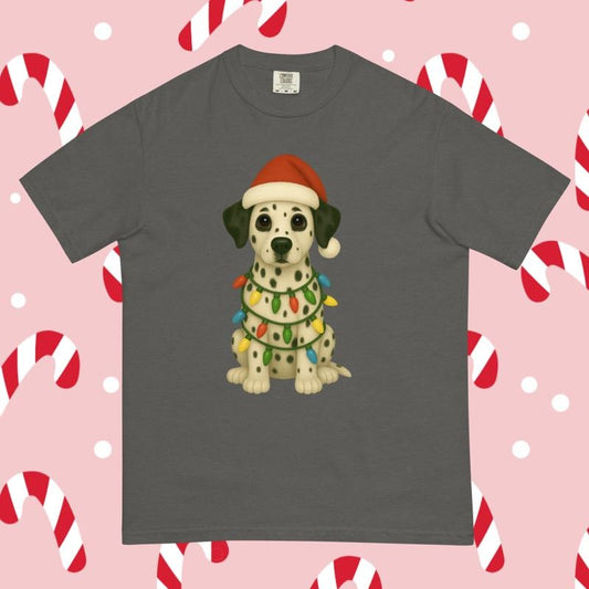 Christmas Dalmatian Comfort Colors Shirt - Christmas Unisex Apparel Relaxed Fit Printed In The USA Clothing Womenswear Casual Comfort Cotton Top Athletic Boho Chic