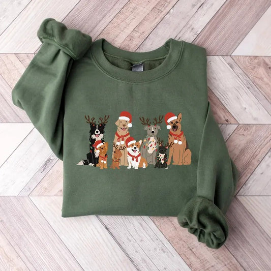 Christmas Dog Sweatshirt, Dog Owner Christmas Gift Shirt, Christmas Dogs Shirt, Dog Christmas Sweatshirt, Christmas Lights, Christmas Sweater, Xmas Holiday Sweater, Winter Christmas Shirt, Dog Gift