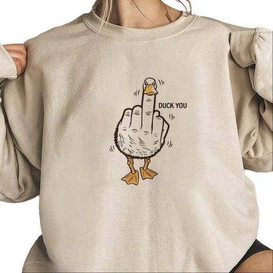Christmas Duck You Sweatshirt, Duck Christmas Hoodie For Women and men, Funny Meme Duck Funny Crewneck, Funny Christmas Shirt Unisex Cotton Womenswear