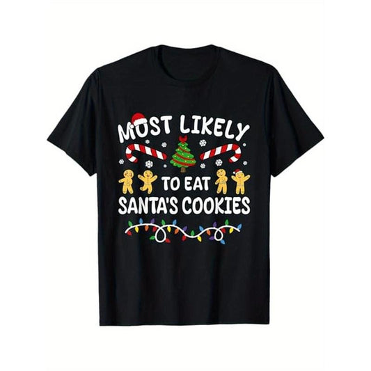 Christmas Family T-Shirt, 100% Cotton, Gift for Men Women Dad Mom Friends, S-XXXL, Black Made in USA