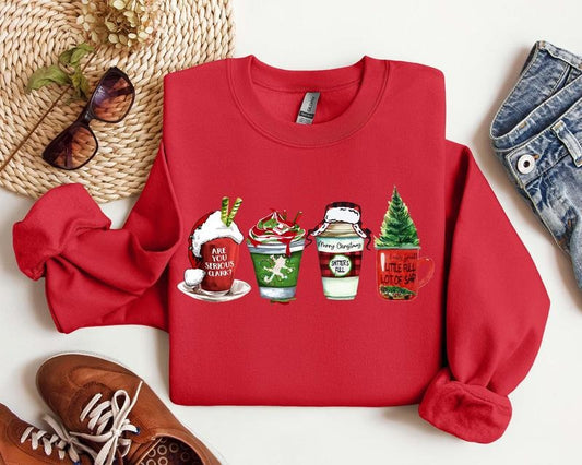 Christmas Latte Sweatshirt, Christmas Coffee Sweatshirt, Christmas Sweatshirt, Coffee Lover Sweatshirt, Latte Sweatshirt, Coffee Sweatshirt, Unisex Trendy