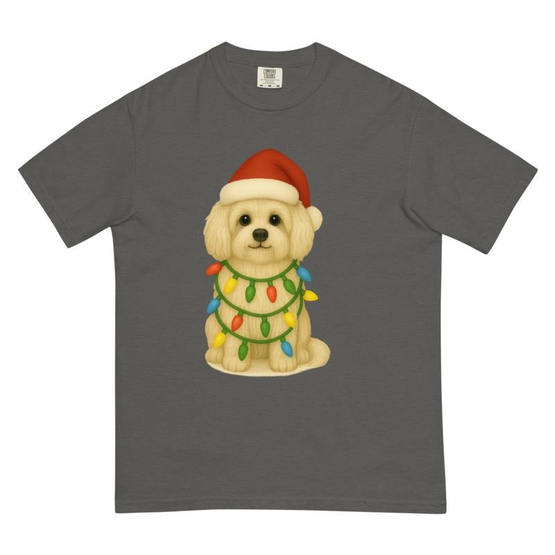 Christmas Maltese Comfort Colors Shirt - Christmas Unisex Apparel Relaxed Fit Printed In The USA Clothing Womenswear Casual Comfort Cotton Top Athletic Boho Chic