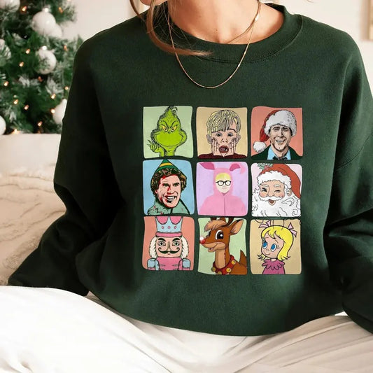 Christmas Movies Sweatshirt, Retro Movies Xmas Tee Shirt, Christmas Family Matching Shirt, 90s Christmas Movies Sweater, Christmas Gifts