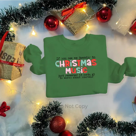 Christmas Music DTF Transfer ONLY - This is NOT a T Shirt