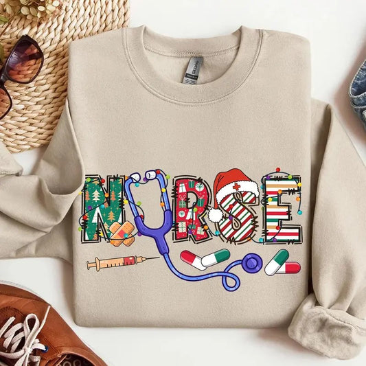 Christmas Nursing Sweatshirt, Nurse Christmas Sweater, Nurse Holiday Shirt, Christmas Gift for Nurse, Unisex Shirt, Gift For Her, Gift For Him