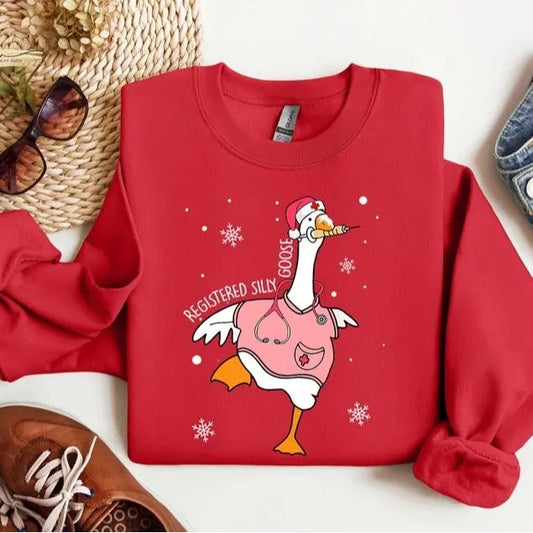Christmas Registered Silly Goose For Nurse Shirt, RN Christmas Shirt, Nurse Practitioner Xmas Tee, Holiday Nurse Christmas Gift, Unisex Shirt, Gift For Her, Gift For Him