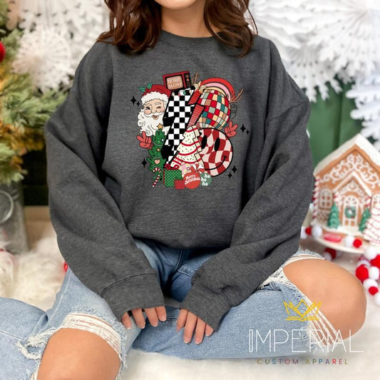 Christmas Retro Santa Sweater,  Retro Christmas Sweater, Christmas Sweater, Retro Xmas Sweater Casual