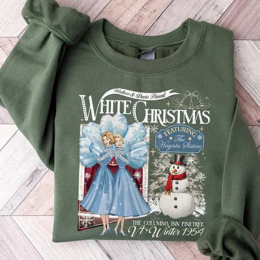 Christmas Sister Sweatshirt,Christmas Movie Watching Hoodie,Christmas Holiday,White Christmas Movie 1954 Tee
