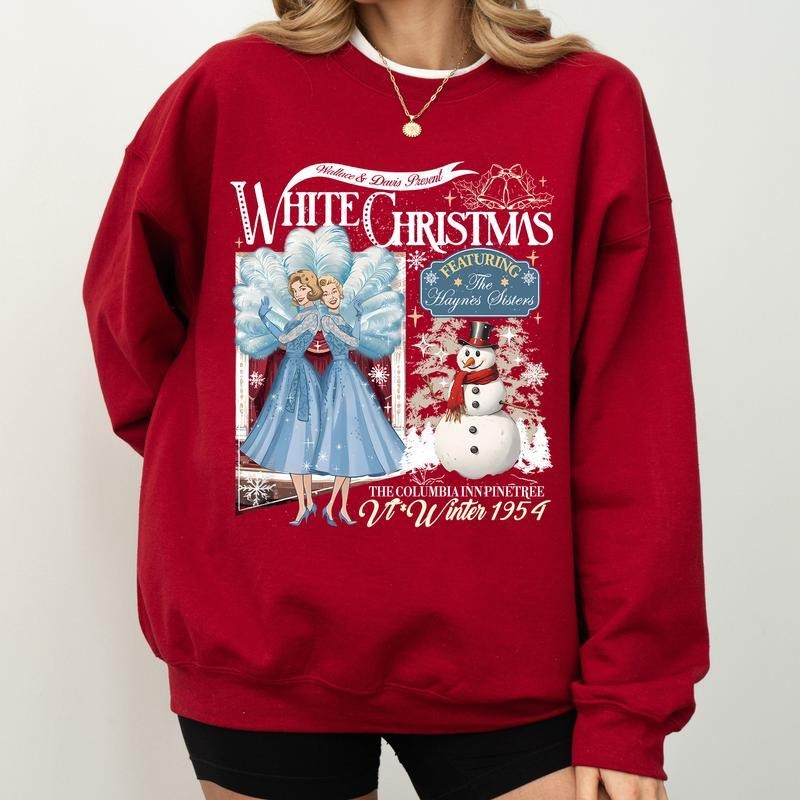 Christmas Sister Vintage Sweatshirt, White Christmas Movie Sweatshirt , Cute Christmas Sweatshirt