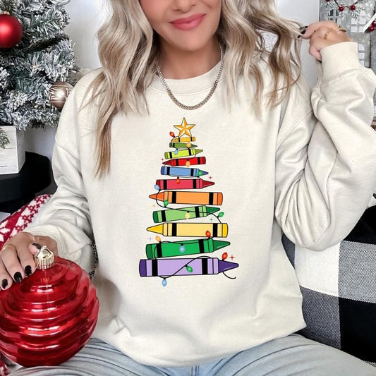 Christmas Teacher Sweatshirt, Christmas Gift For Teacher,  Teacher Life, Christmas Sweatshirt Unisex Cotton Crewneck