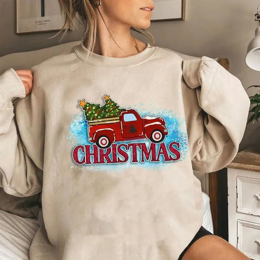 Christmas Tree Truck Sweatshirt, Main Street Tree Farm Sweatshirt, Vacation Christmas, Christmas Truck, Sweatshirt,  Sweatshirt