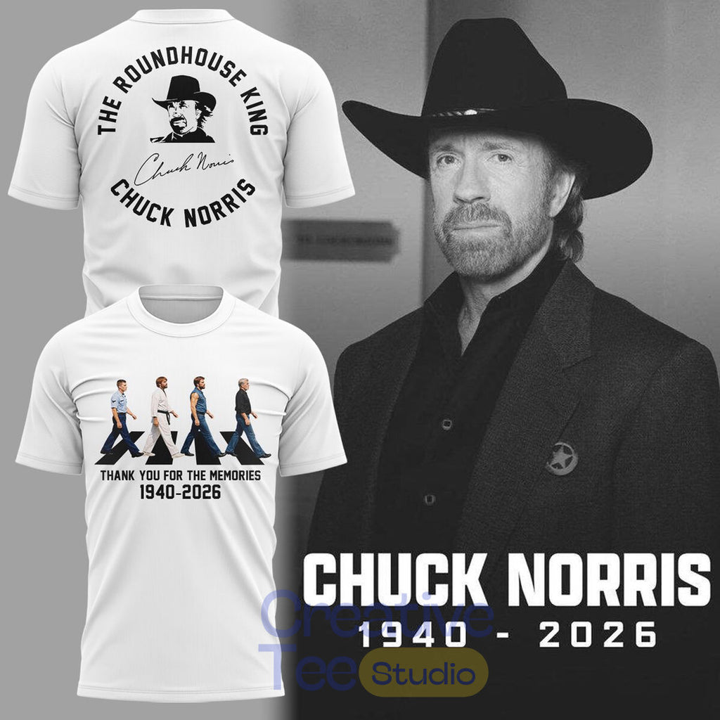Chuck Norris “The Roundhouse King” Thank You For The Memories T-Shirt