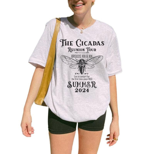 Cicada Shirt 2024, Cicada Emergence Tee, Funny Cicada Concert T Shirt, Bug Humor Goblincore Insect Tee Nature Lover, Unisex T-Shirt, Gifts For Family Friends, Short Sleeve Tee Shirt