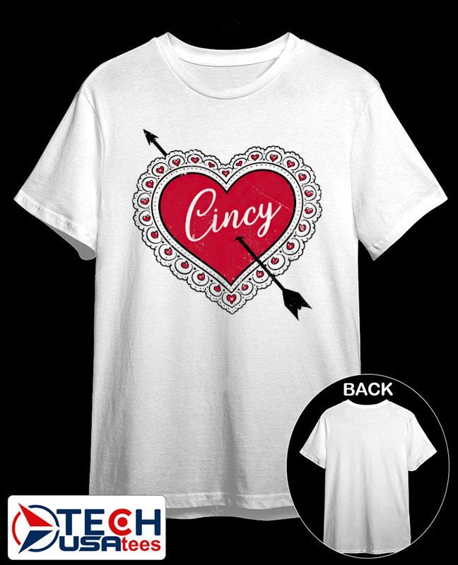 Cincy Valentine heart shirt