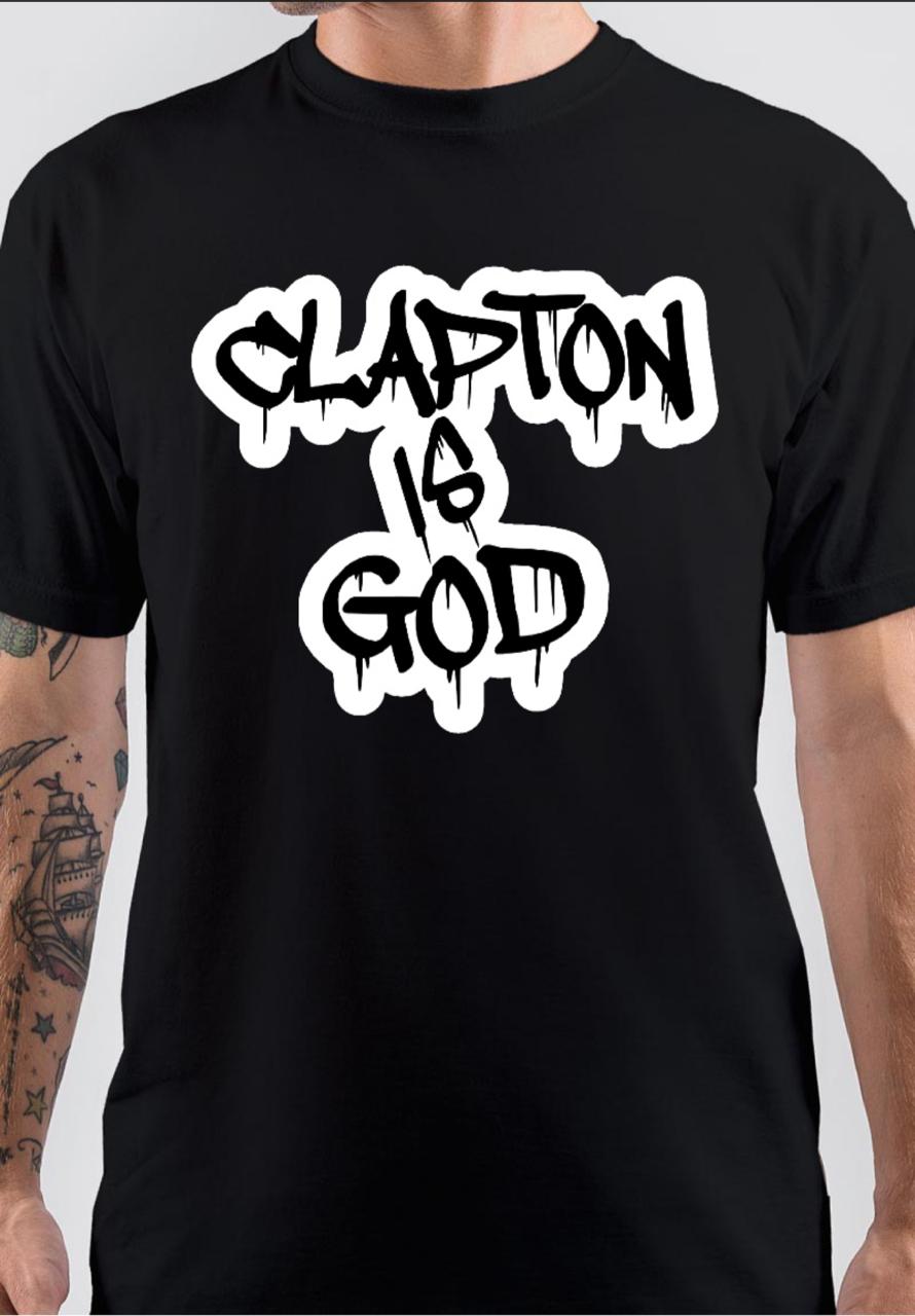 Eric Clapton Clapton is God Black T-Shirt Hoodie, Sweatshirt | CoreVibeTees.com