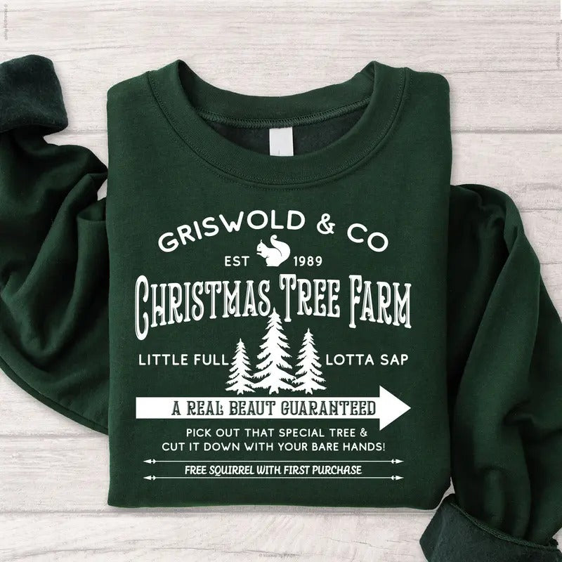 Clark Griswold Co Christmas Tree Farm Christmas Movie Character National Lampoon's Christmas Vacation Graphic Printed Unisex Classic Hoodie Sweatshirt