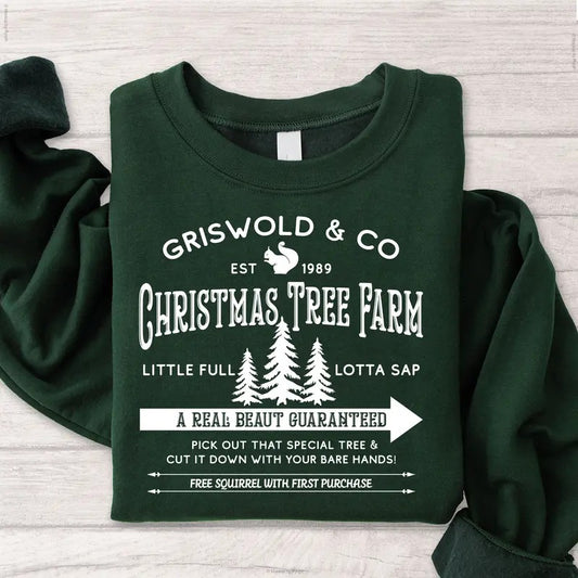 Clark Griswold Co Christmas Tree Farm Christmas Movie Character National Lampoon's Christmas Vacation Graphic Printed Unisex Classic Hoodie Sweatshirt