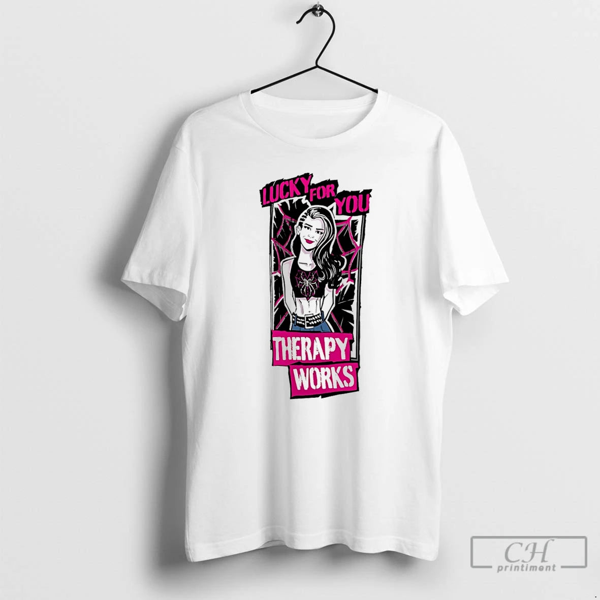 Classic Aj Lee Therapy Works Lucky For You T-Shirts, Hoodie, Sweatshirt | CoreVibeTees.com
