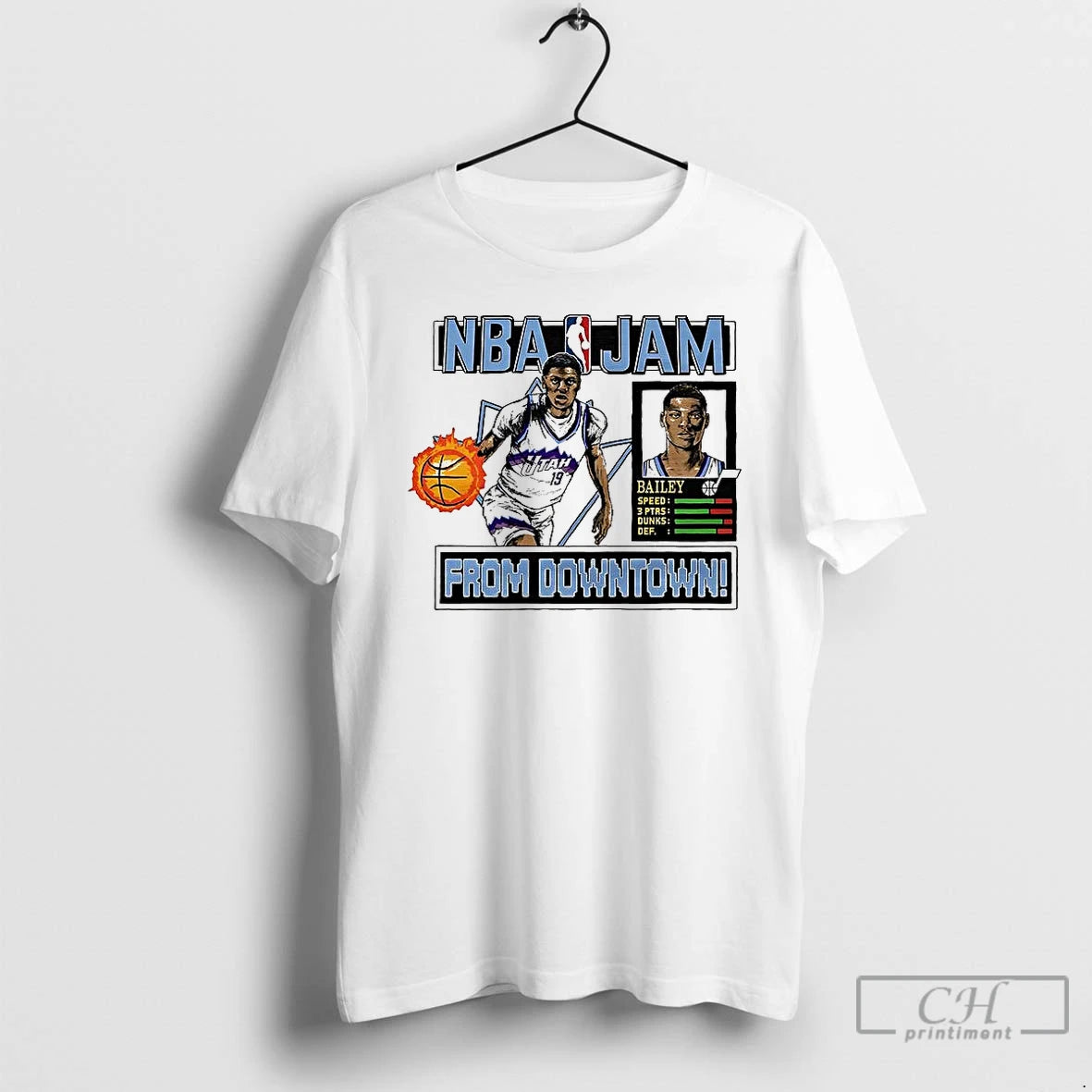 Classic Ace Bailey Utah Jazz Nba Jam Form Downtown Classic Video Game T Shirts Sweater Hoodie, Sweatshirt | CoreVibeTees.com
