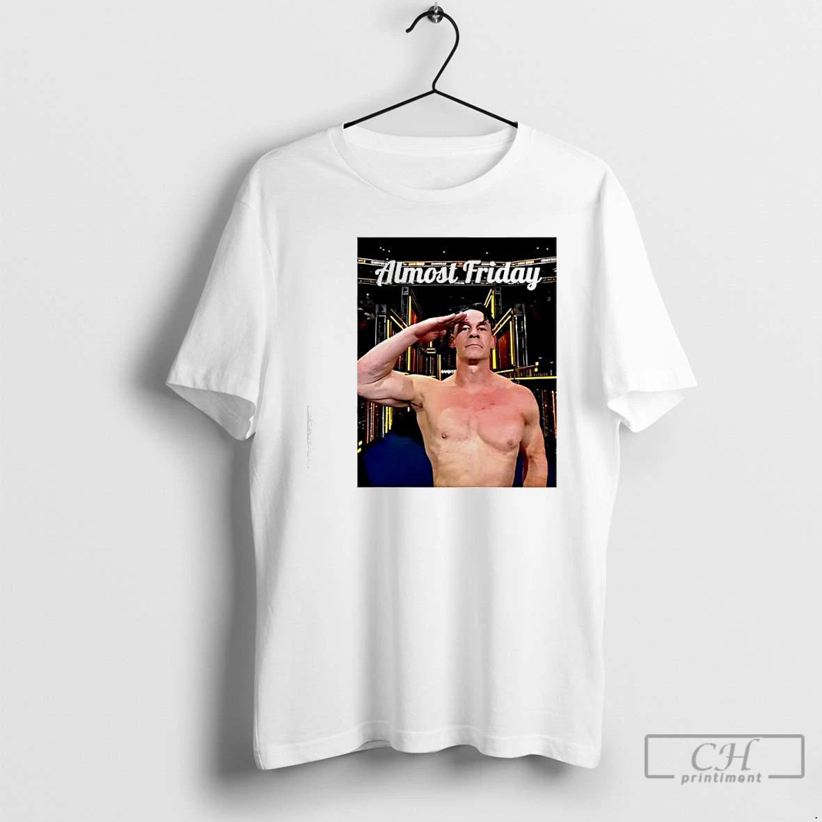 Classic Almost Friday John Cena Salute Graphic T-Shirts, Hoodie, Sweatshirt | CoreVibeTees.com