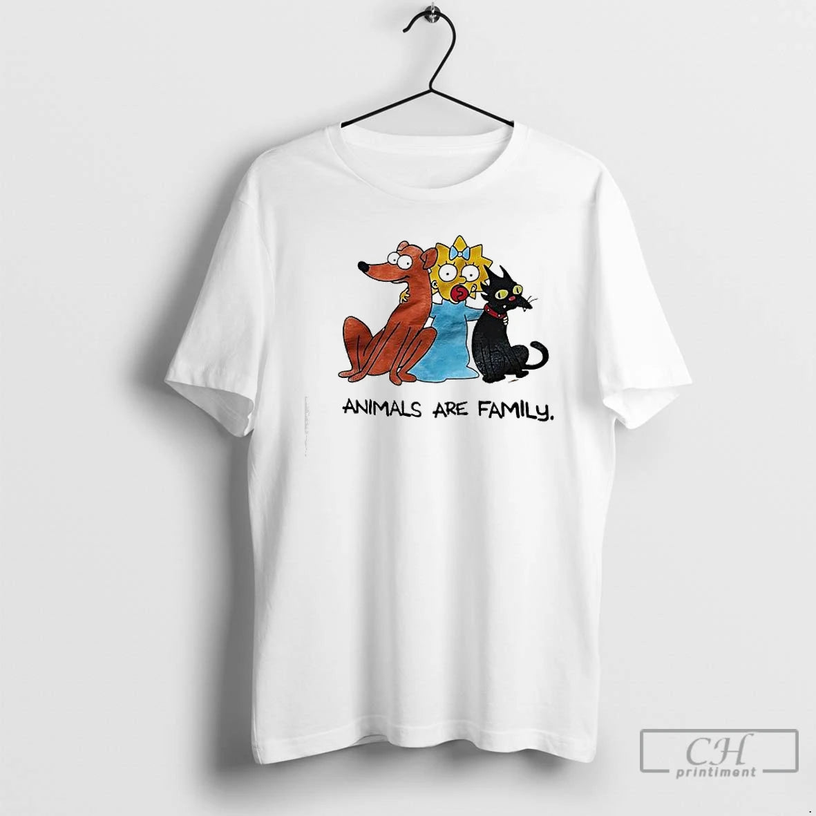 Classic Bart Simpsons Family Pets Animals Are Family T-Shirts, Hoodie, Sweatshirt | CoreVibeTees.com
