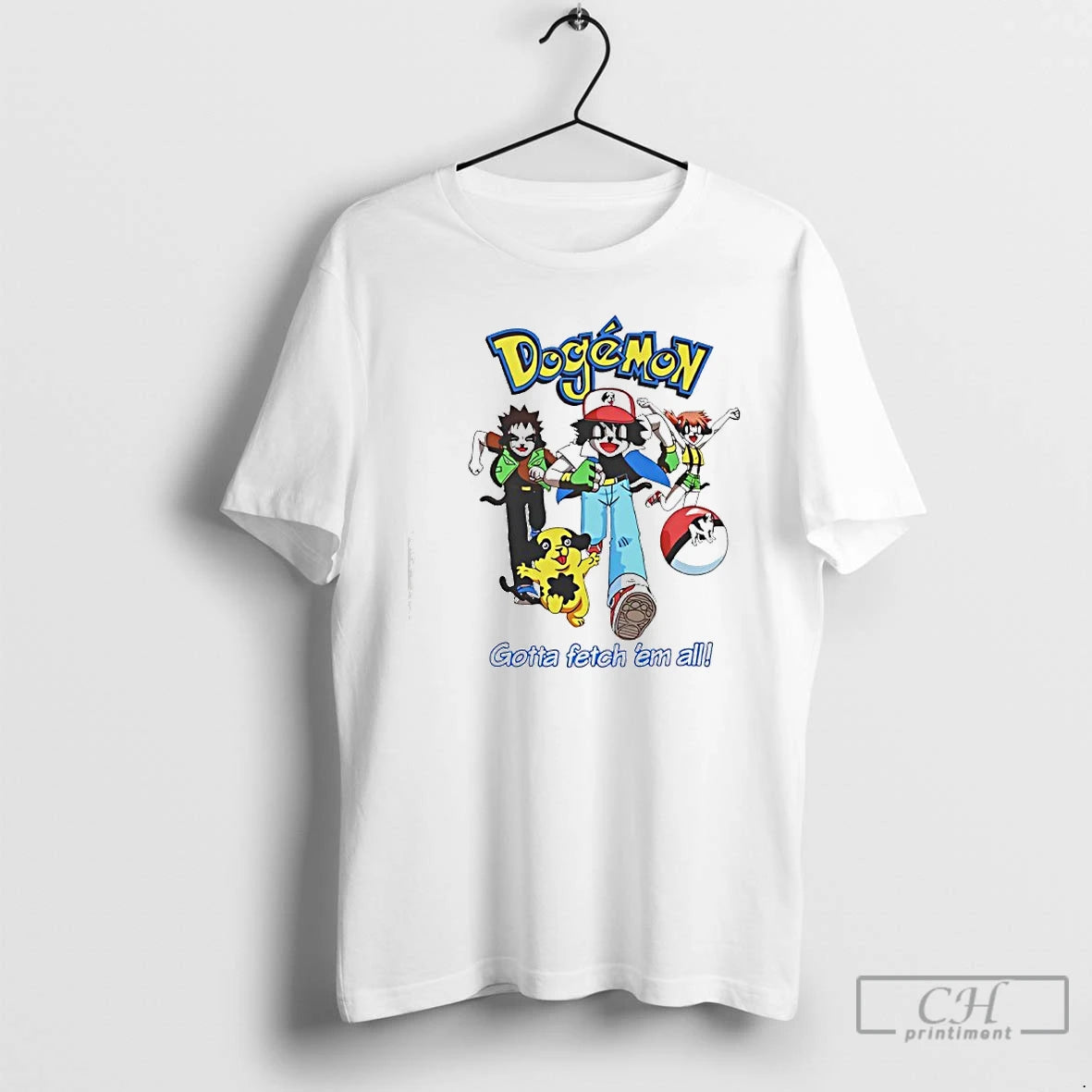 Classic Big Dogs Dogemon Gotta Fetch Em All T-Shirts, Hoodie, Sweatshirt | CoreVibeTees.com