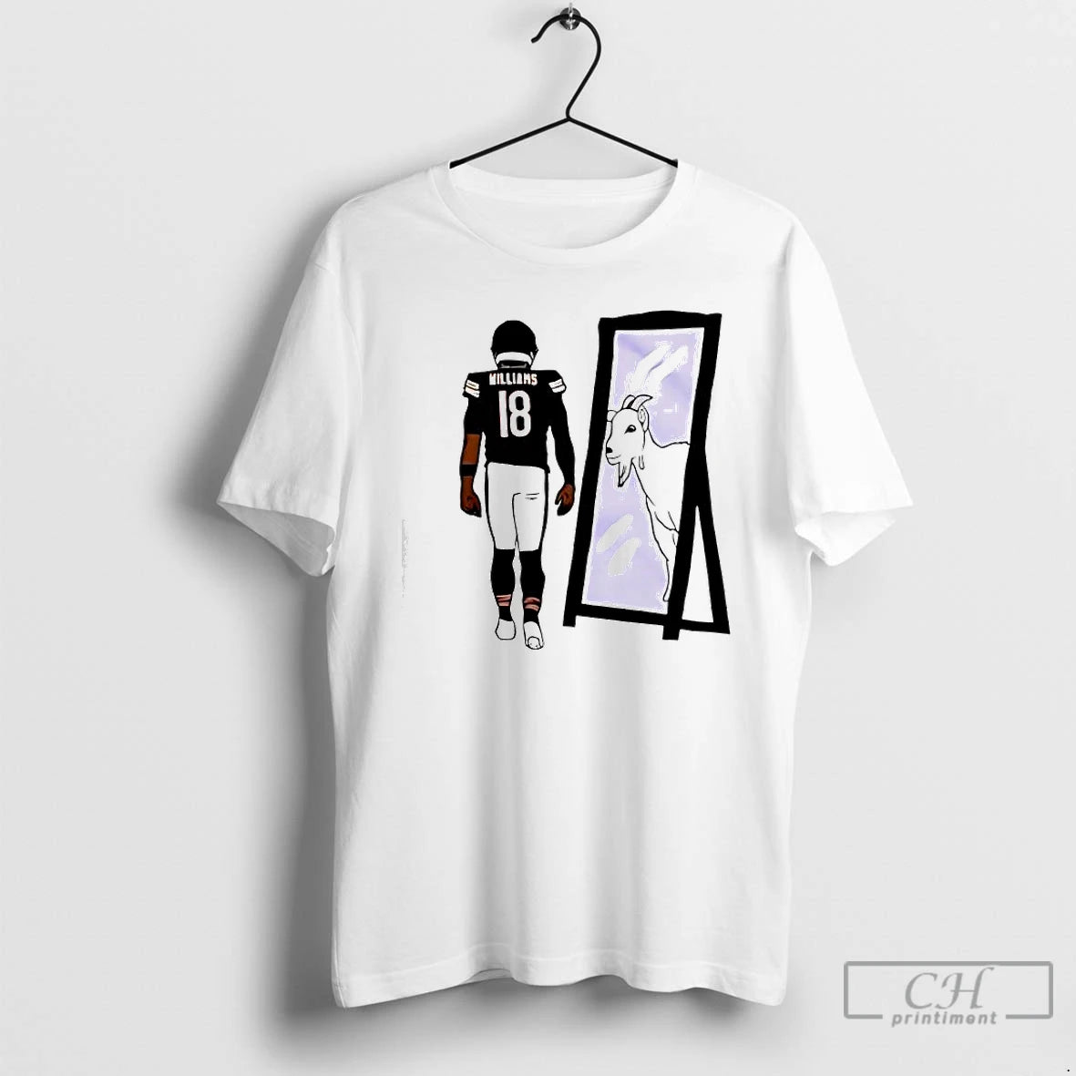 Classic Caleb Williams Mirror Goat Graphic T-Shirts, Hoodie, Sweatshirt | CoreVibeTees.com