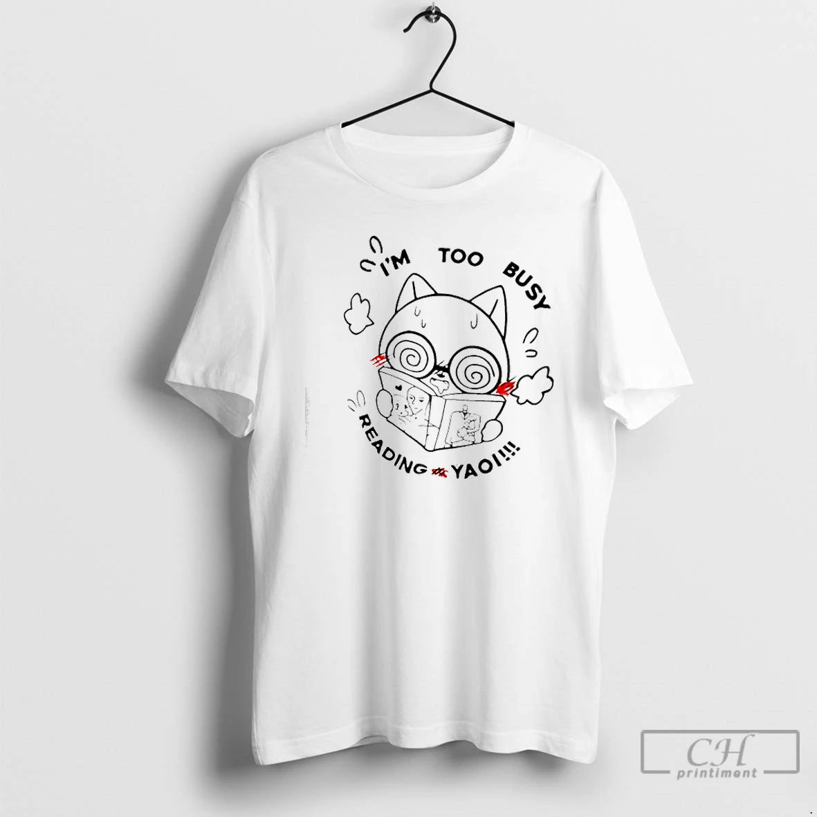 Classic Cat Im Too Busy Reading Yaoi T-Shirts, Hoodie, Sweatshirt | CoreVibeTees.com