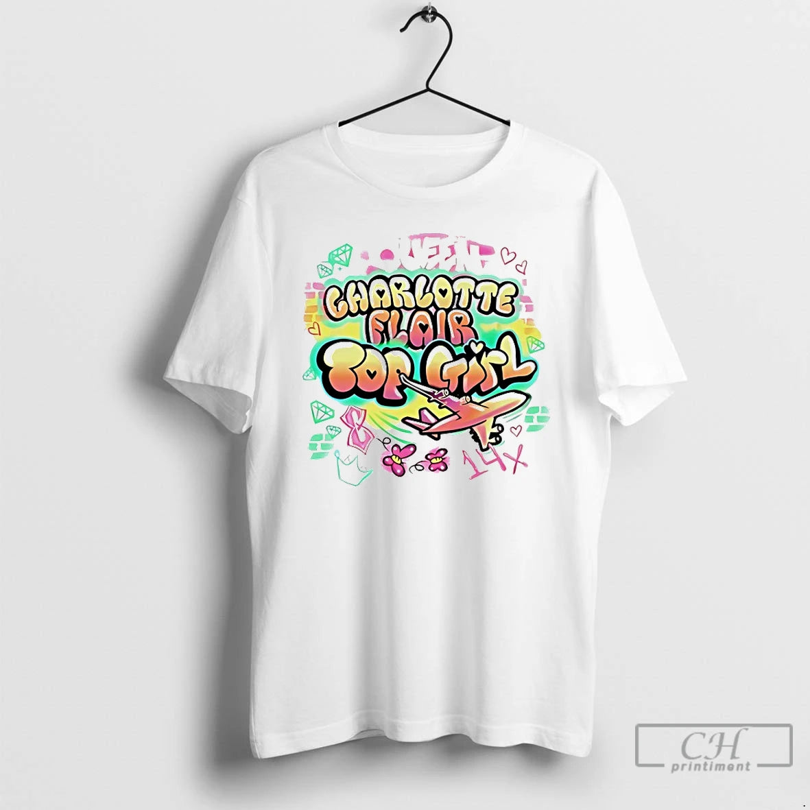 Classic Charlotte Flair Top Girl Graffiti T-Shirts, Hoodie, Sweatshirt | CoreVibeTees.com