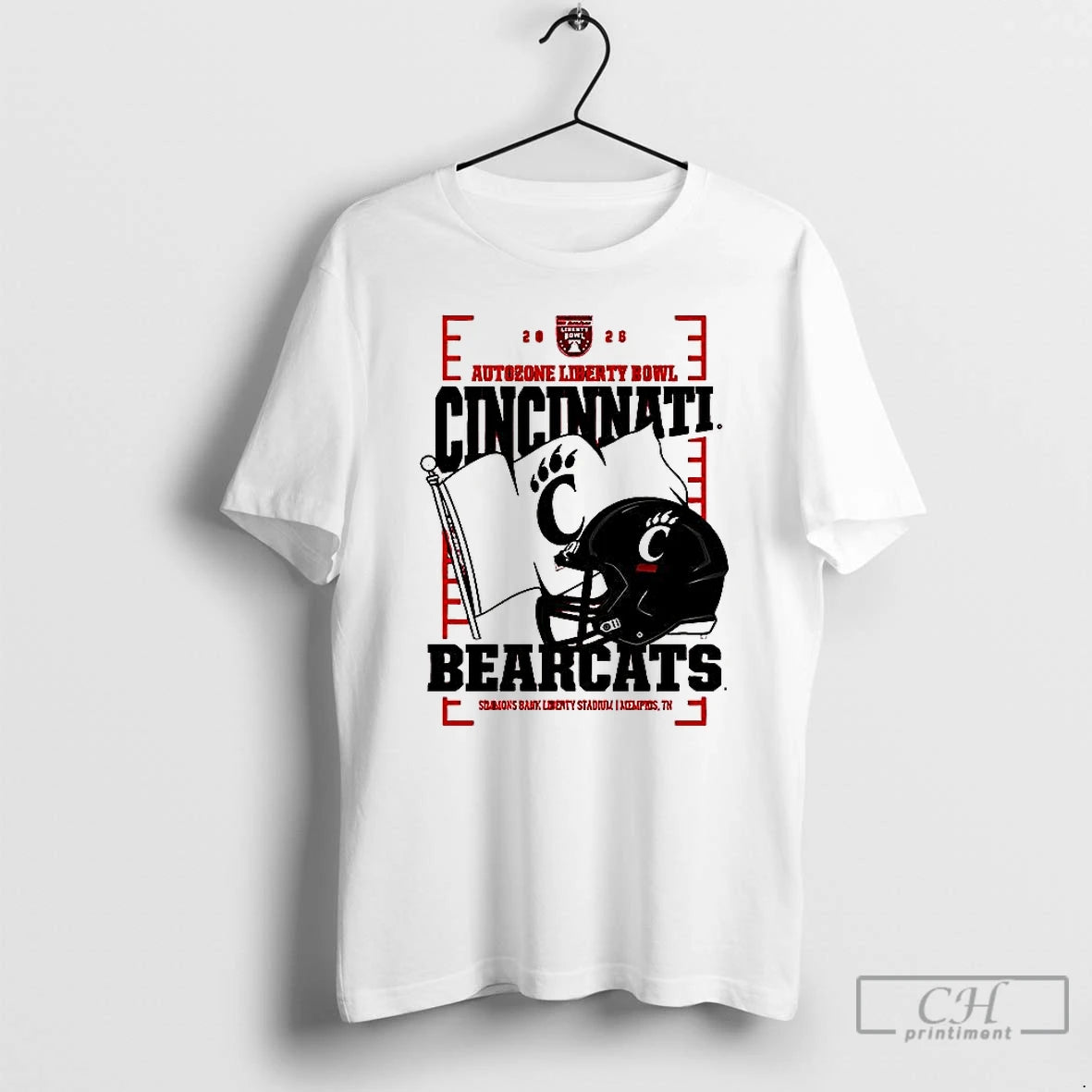 Classic Cincinnati Bearcats Autozone Liberty Bowl 2025 Helmet T-Shirts, Hoodie, Sweatshirt | CoreVibeTees.com