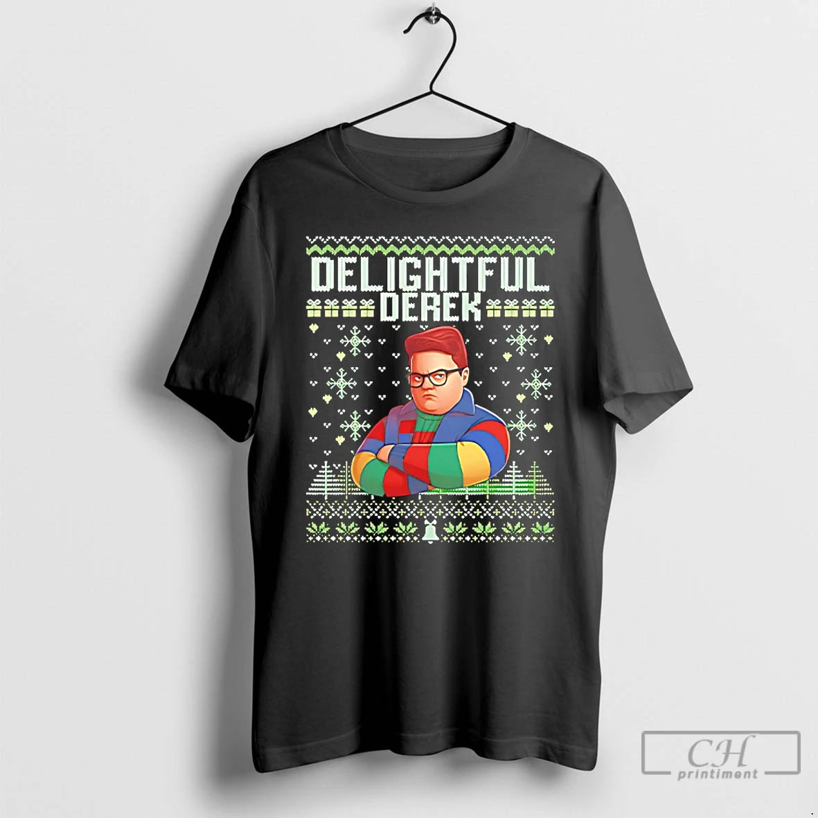 Classic Delightful Derek Christmas Ugly T-Shirts, Hoodie, Sweatshirt | CoreVibeTees.com