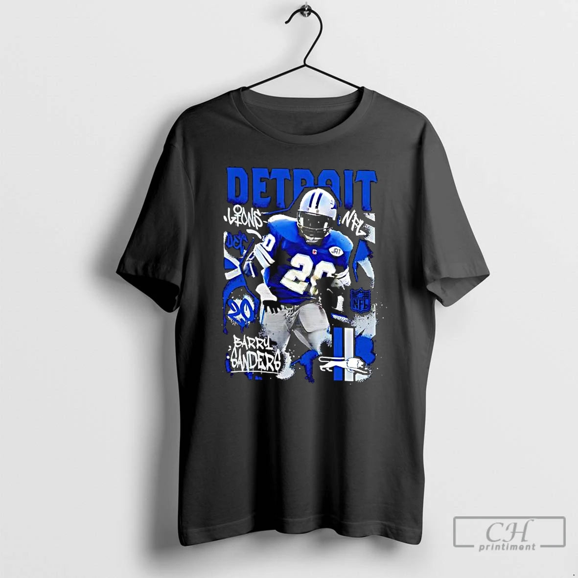 Classic Detroit Lions Barry Sanders Star Player T-Shirts, Hoodie, Sweatshirt | CoreVibeTees.com