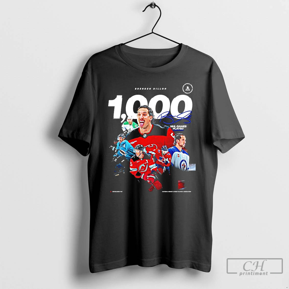 Classic Devils Brenden Dillon 1000 Nhl Career Games Played Signature T-Shirts, Hoodie, Sweatshirt | CoreVibeTees.com