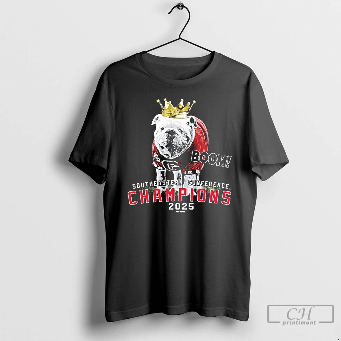 Classic Georgia Bulldogs 2025 Sec Conference Champions Mascot Crown T-Shirts, Hoodie, Sweatshirt | CoreVibeTees.com