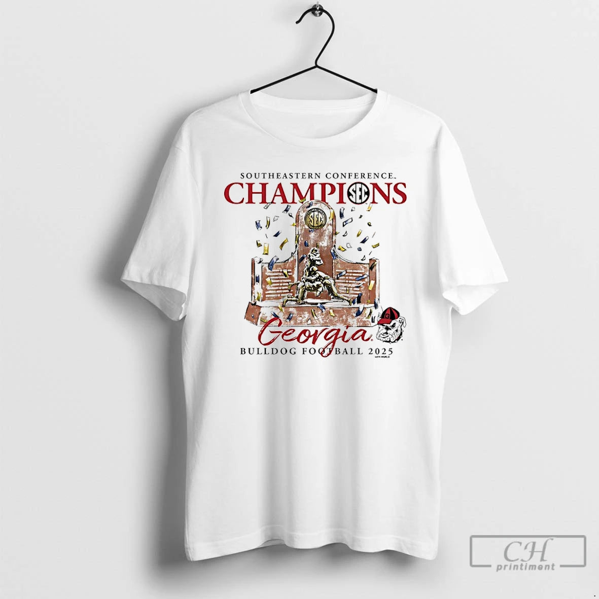 Classic Georgia Bulldogs 2025 Sec Football Champions Trophy T-Shirts, Hoodie, Sweatshirt | CoreVibeTees.com