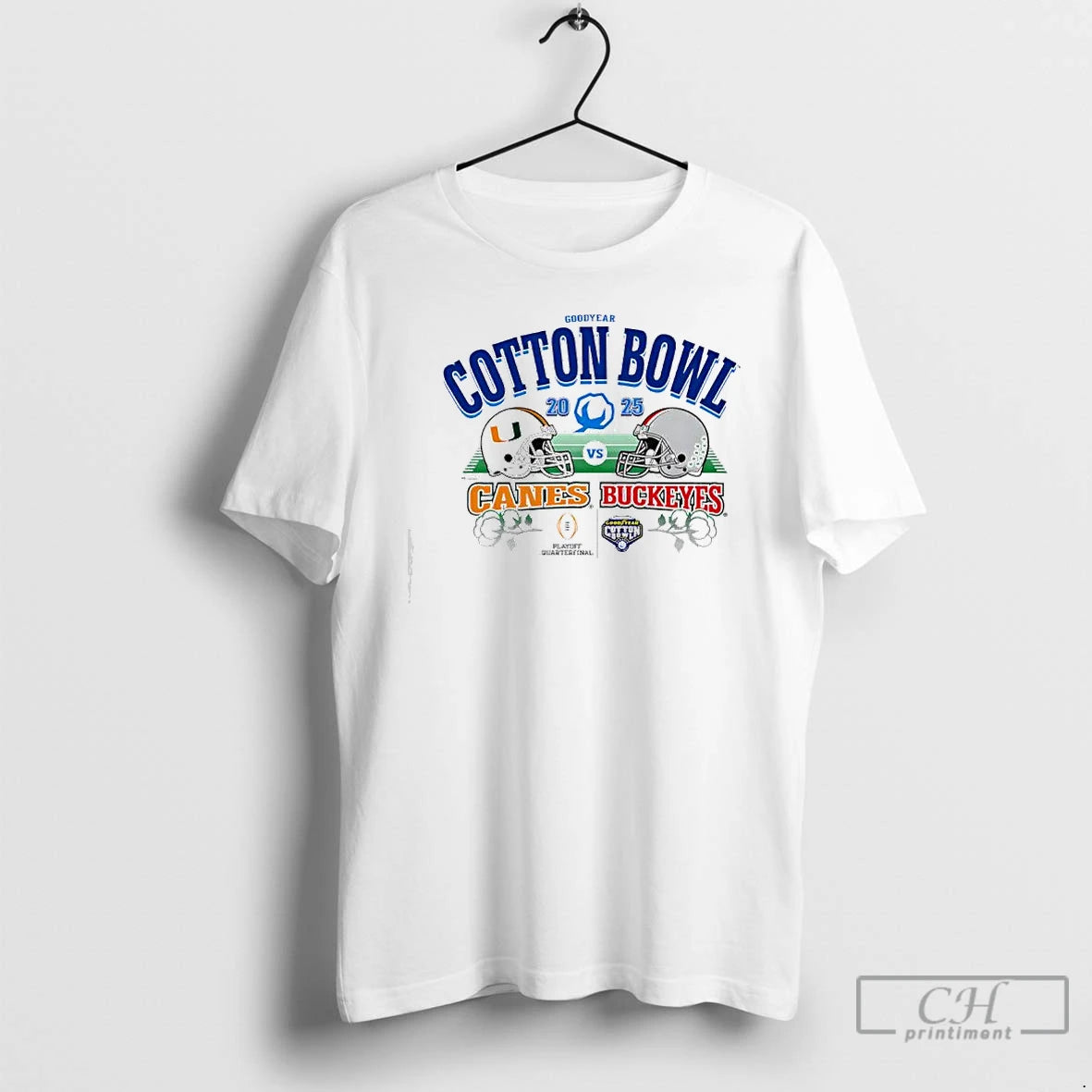 Classic Goodyear Cotton Bowl 2025 Canes Vs Buckeyes Playoff Quarterfinal T-Shirts, Hoodie, Sweatshirt | CoreVibeTees.com