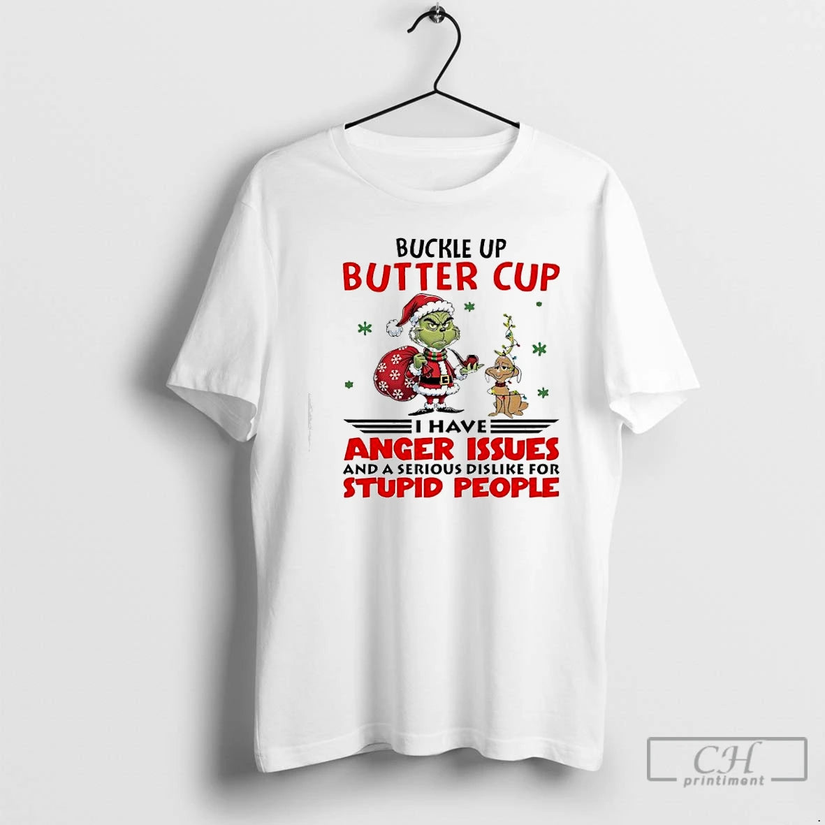 Classic Grinch And Dog Max Buckle Up Butter Cup T-Shirts, Hoodie, Sweatshirt | CoreVibeTees.com