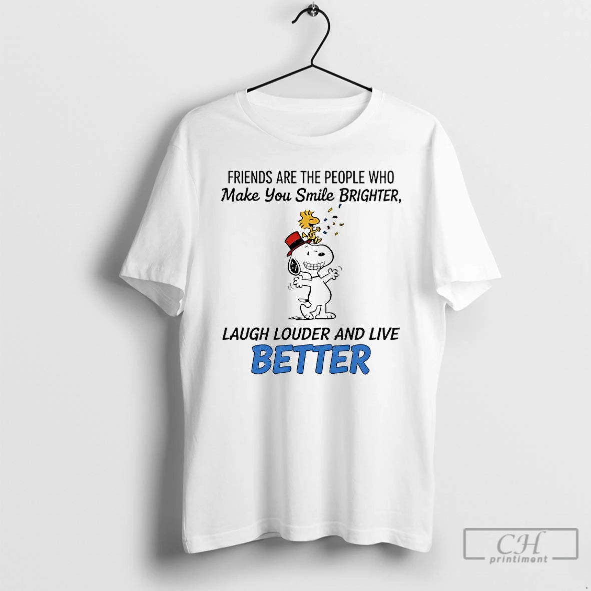 Classic Grinch And Woodstock Friends Are The People Who Make You Smile Brighter Laugh Louder T-Shirts, Hoodie, Sweatshirt