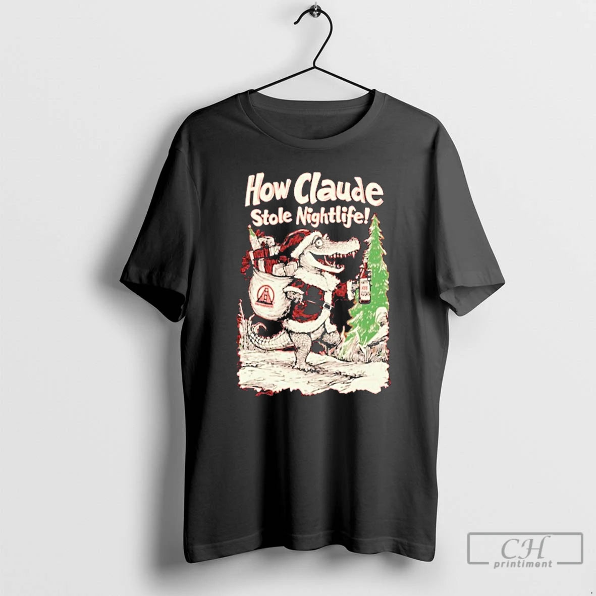 Classic How Claude Stole Nightlife Christmas T-Shirts, Hoodie, Sweatshirt | CoreVibeTees.com