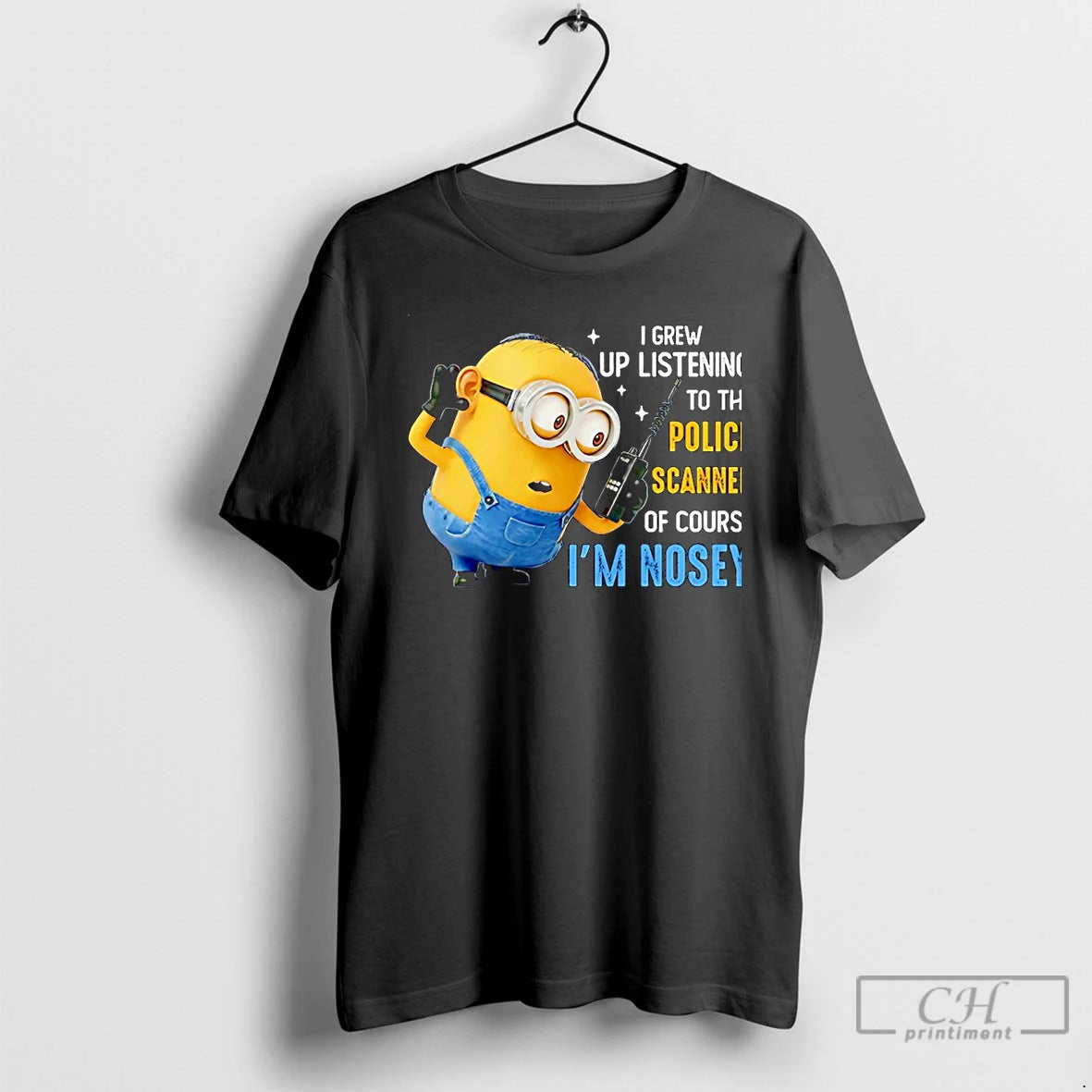 Classic I Grew Up Listening To The Police Scanner Of Course Im Nosey Minion Christmas T-Shirts, Hoodie, Sweatshirt
