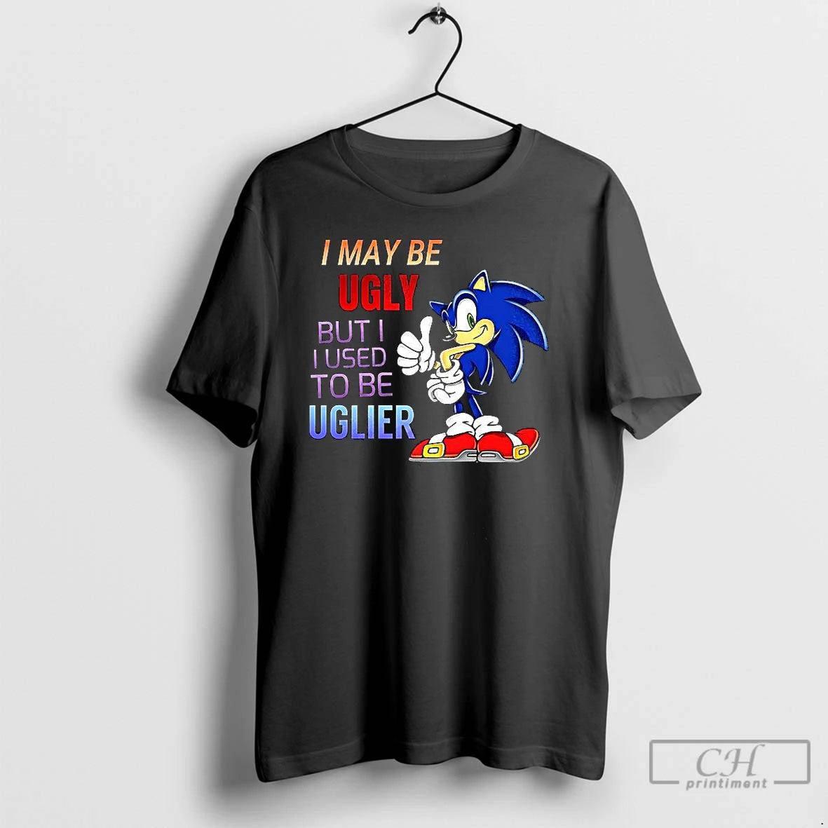 Classic I May Be Ugly But I Used To Be Uglier Cartoon Hedgehog T Shirts Hoodie, Sweatshirt | CoreVibeTees.com