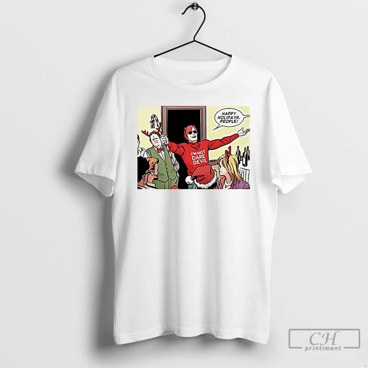 Classic Im Not Daredevil Happy Holiday People Comic Christmas T-Shirts, Hoodie, Sweatshirt | CoreVibeTees.com