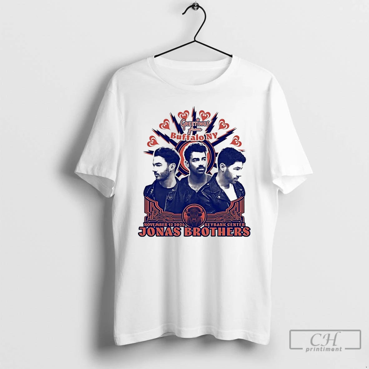 Classic Jonas Brothers Greetings From Buffalo Ny Keybank Center 2025 T-Shirts, Hoodie, Sweatshirt | CoreVibeTees.com