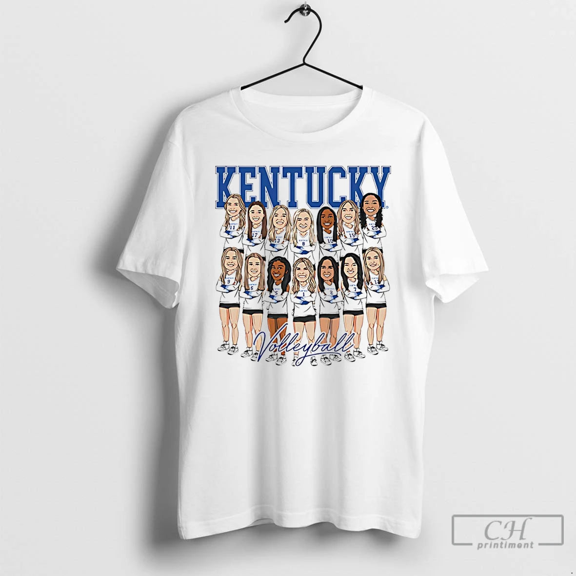 Classic Kentucky Womens Volleyball Ncaa Team Caricature 25 26